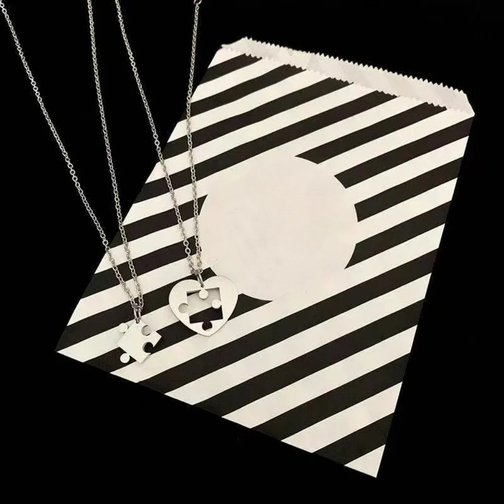 Juego de 2 Collares con Colgante de Rompecabezas para Pareja