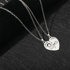 Juego de 2 Collares con Colgantes de Medio Corazón "Te Amo" para Pareja de Enamorados