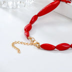 Lote de 2 collares de coral rojo