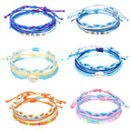 Lote de 3 pulseras brasileñas de colores impermeables