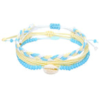 Lote de 3 pulseras brasileñas de colores impermeables amarillo