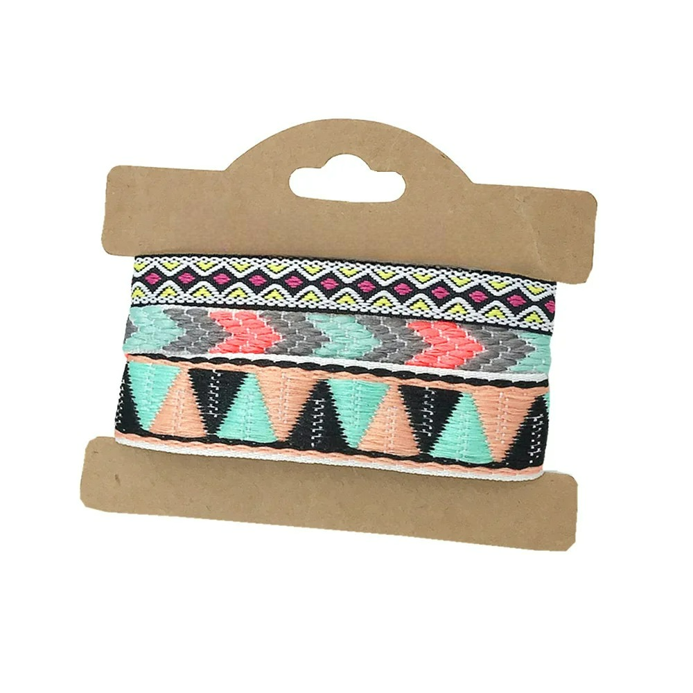 Lote de 3 pulseras brasileñas de estilo étnico hechas a mano negro y verde