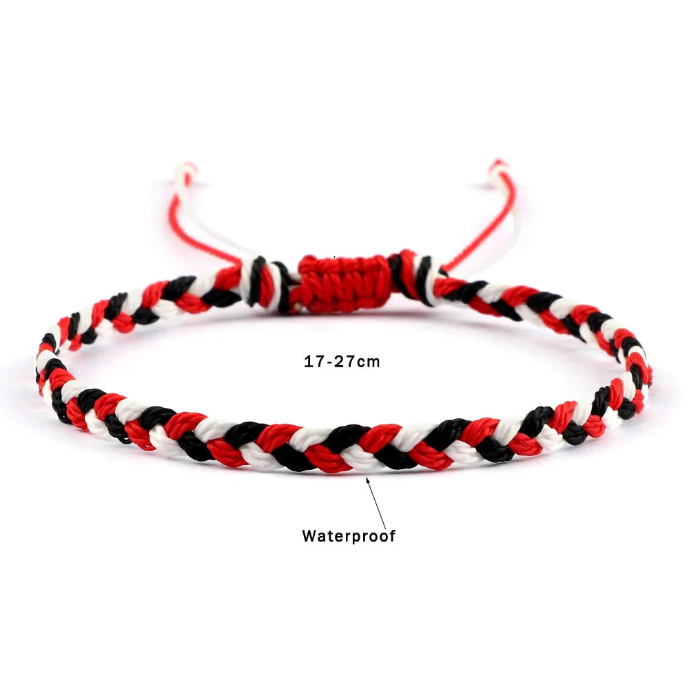 Lote de 3 pulseras brasileñas tejidas impermeables