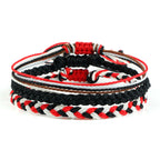 Lote de 3 pulseras brasileñas trenzadas multicolores 