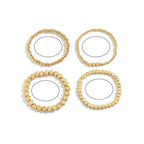 Lote de 4 Pulseras Estrellas oro