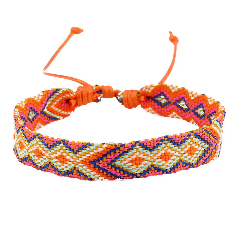 Lote de 8 pulseras brasileñas con motivos geométricos