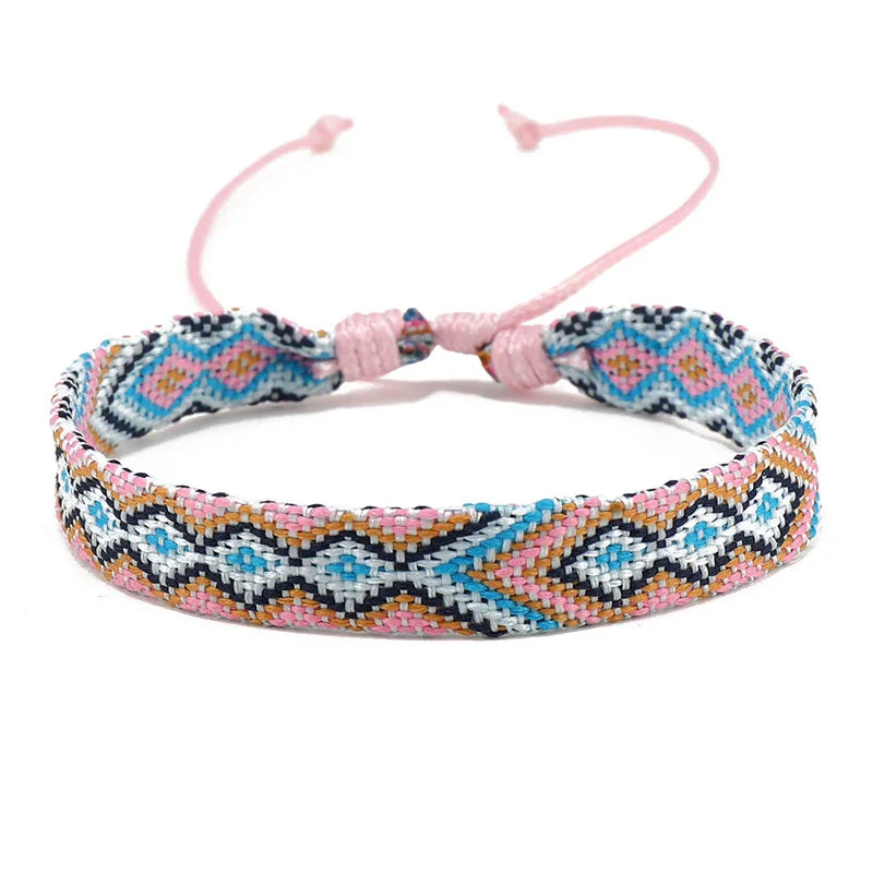 Lote de 8 pulseras brasileñas con motivos geométricos