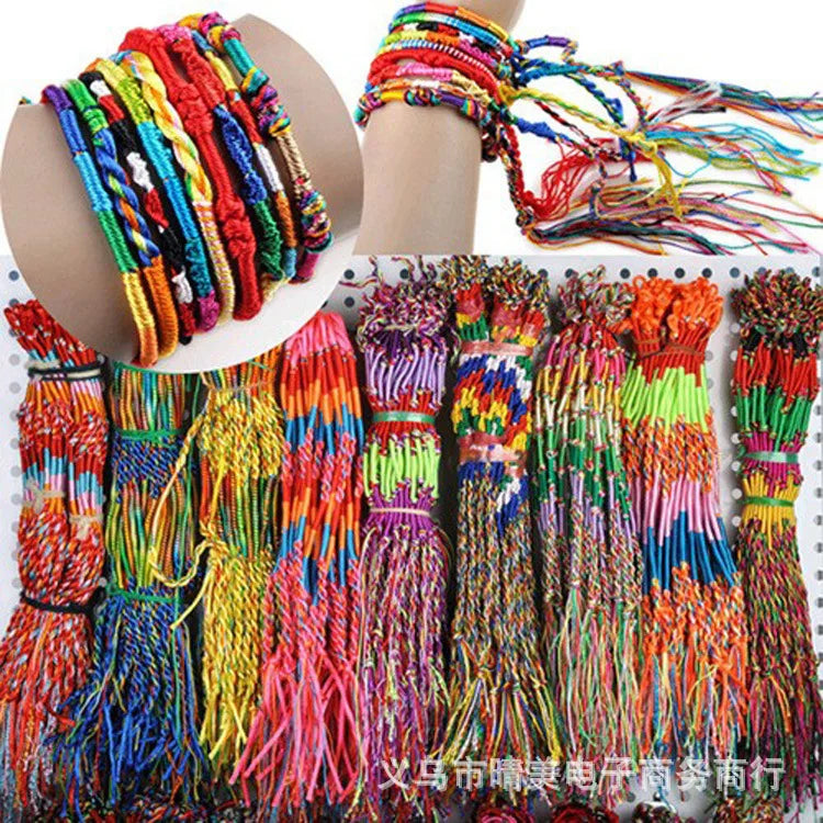Lote de 9 pulseras brasileñas de la suerte multicolor