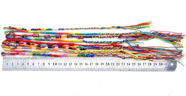 Lote de 9 pulseras brasileñas de la suerte multicolor