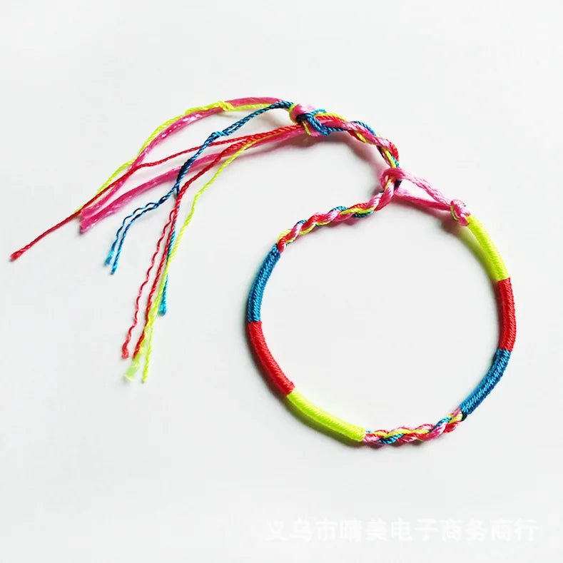 Lote de 9 pulseras brasileñas de la suerte multicolor