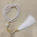 Misbaha 99 Perlas - Rosario de Oración Islámico con Borla blanco