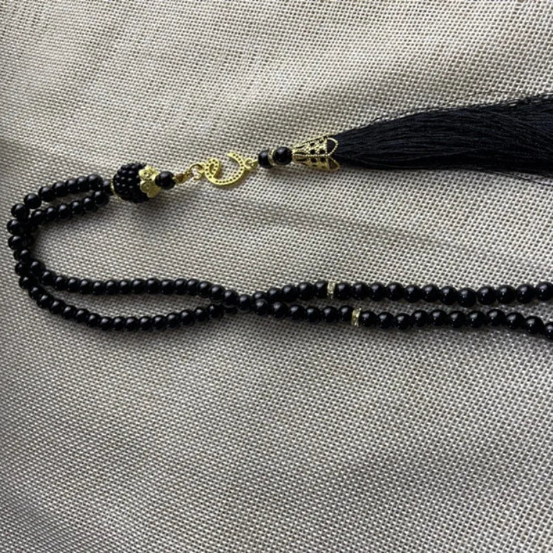Misbaha 99 Perlas - Rosario de Oración Islámico con Borla negro