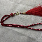 Misbaha 99 Perlas - Rosario de Oración Islámico con Borla rojo