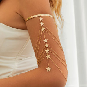 Adorno de Brazo Superior - Joya de Bíceps y Pulsera de Brazo Cadena Mujer oro
