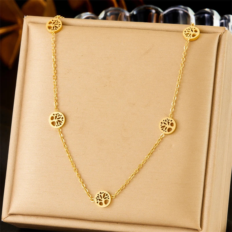 Conjunto Árbol de la Vida Collar, Pulsera y Pendientes