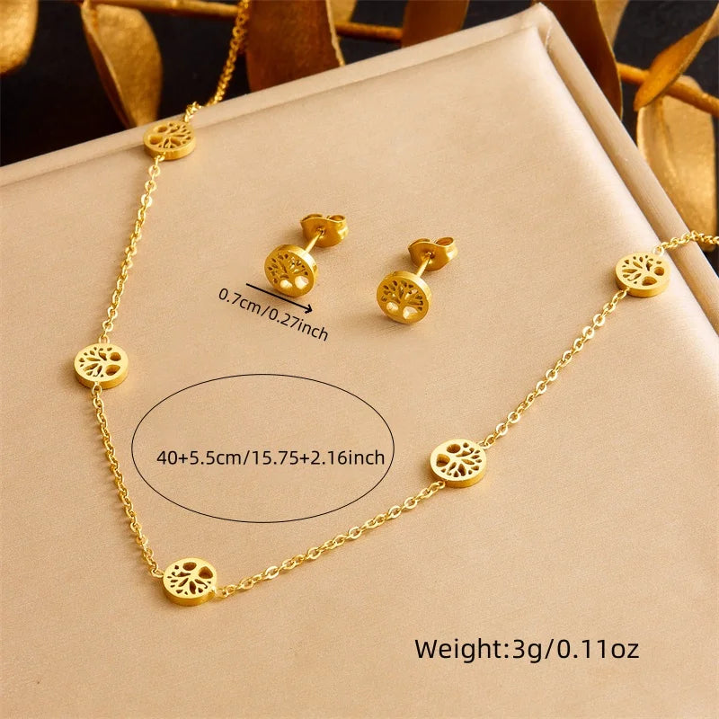 Conjunto Árbol de la Vida Collar, Pulsera y Pendientes