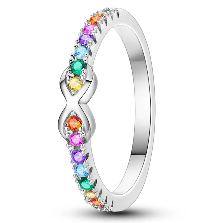 Anillo arcoíris símbolo de infinito