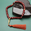 Tasbih Largo 33 Perlas negro - rosario de oración musulmán rojo