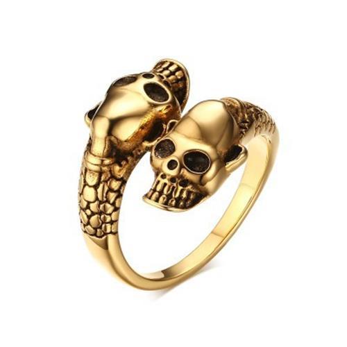 Anillo Cabeza de Muerte Oro