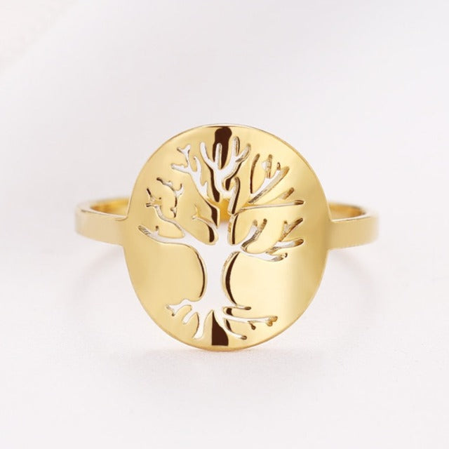 Anillo Árbol de la Vida Color Oro