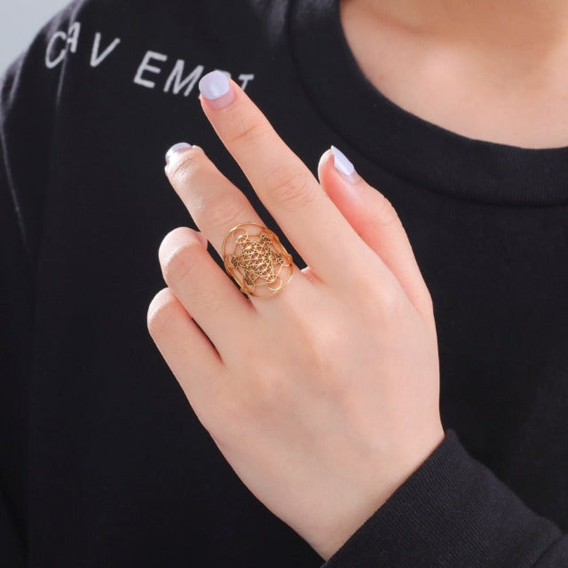 Anillo Arcángel Metatrón oro