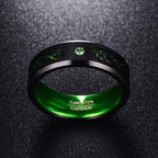 Anillo Celta hombre verde