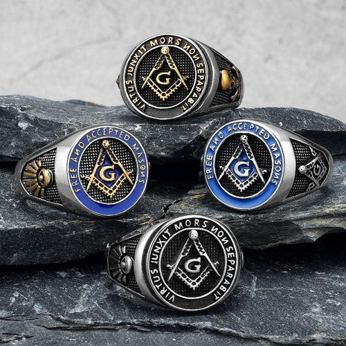 Anillo de Sello Francmasonería Anillo Hombre