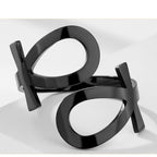 Anillo Cruz de Ankh Egipcia Sello Anillo Egipto Antiguo negro