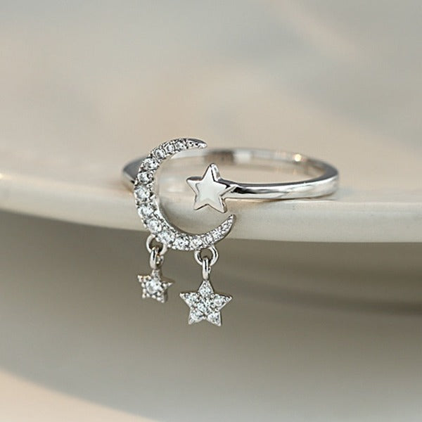 Anillo Luna y Estrella Mujer Anillo Astros