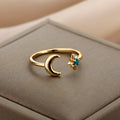 Anillo Luna Mujer Anillo Astros oro