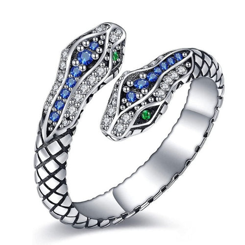 Anillo Serpiente Plateado para Mujer