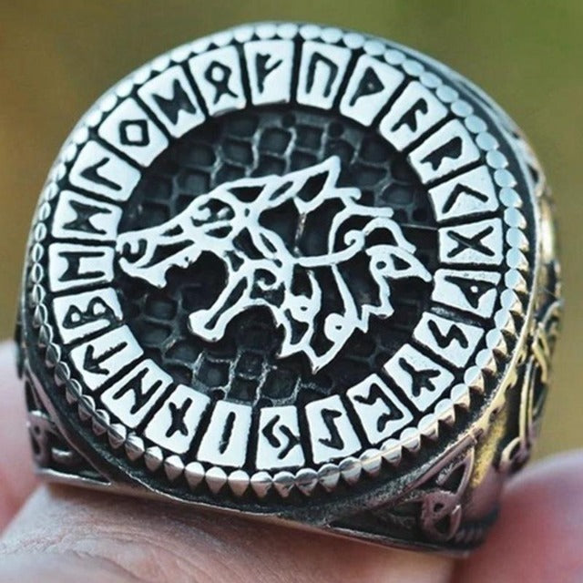 Anillo Vikingo Lobo Fenrir