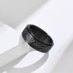 Anillo Vikingo Ragnar Anillo Giratorio negro