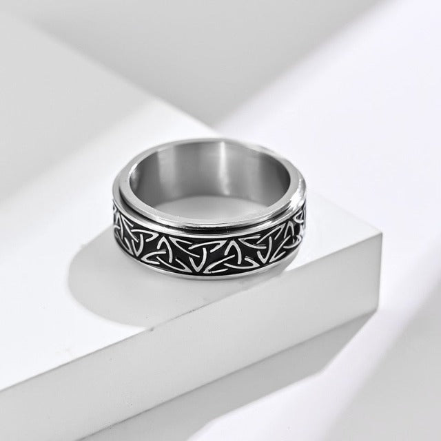 Anillo Vikingo Ragnar Anillo Giratorio plata