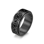 Anillo Vikingo Ragnar Anillo Giratorio negro