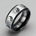 Anillo Yin Yang de Acero