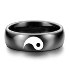 Anillo Yin Yang color Negro