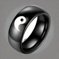 Anillo Yin Yang color Negro 