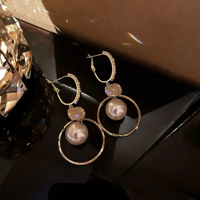 Pendiente Colgante de Perla