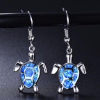 Pendiente Tortuga azul