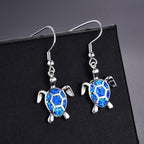 Pendiente Tortuga azul