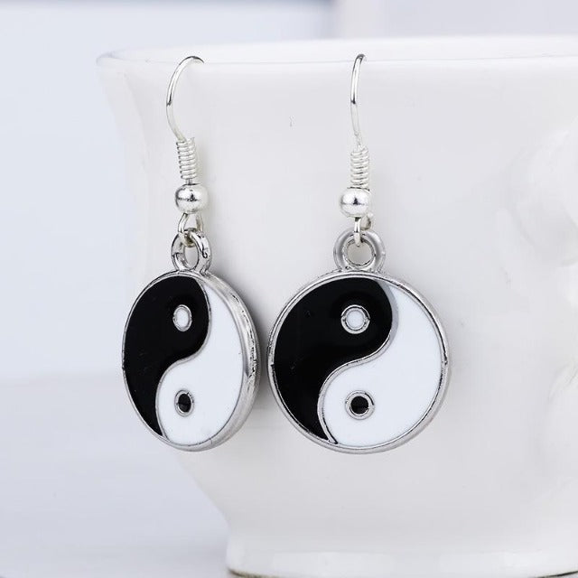 Pendiente Yin Yang Plata