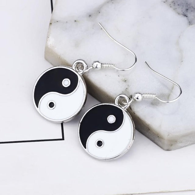 Pendiente Yin Yang Plata