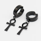 Pendientes Ankh negros
