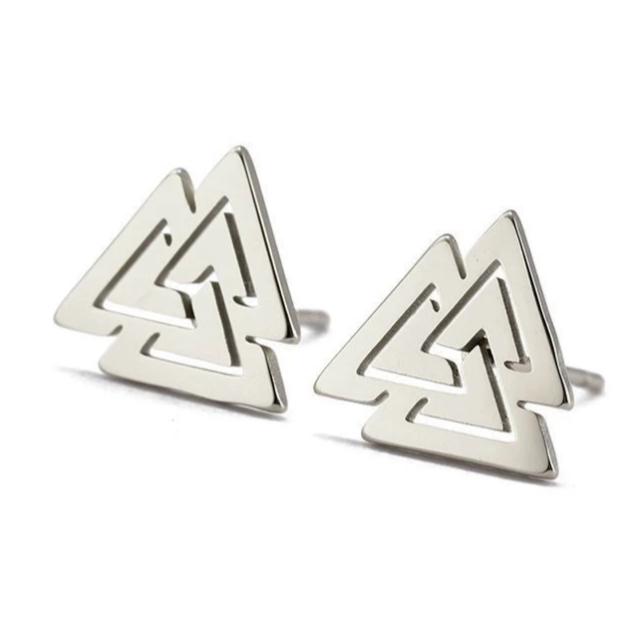 Pendientes Vikingos para Hombre plateados
