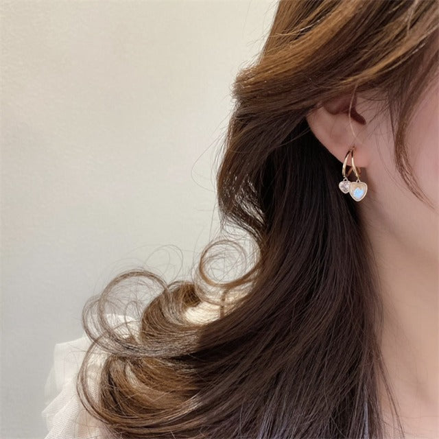 Pendientes de Corazón de Oro