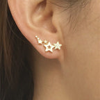 Pendientes de Estrellas Piercing oro