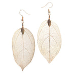 Pendientes Hoja Bohemia beige