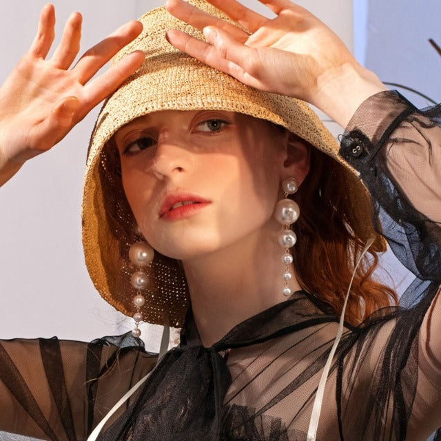 Pendientes Colgantes con Perlas Nacaradas