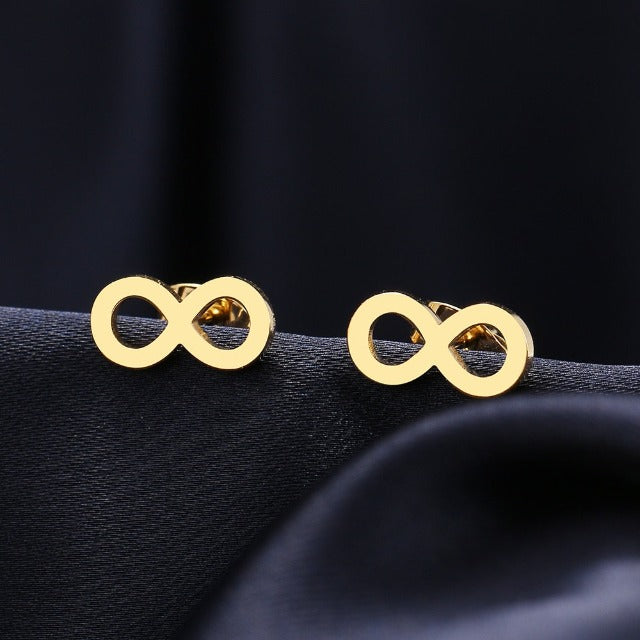 Pendientes Símbolo Infinito Clavo Mujer oro